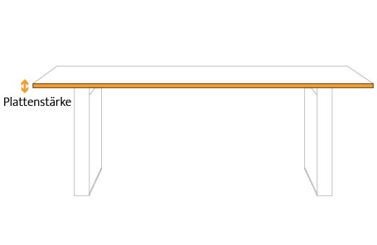 Plattenstärke Esstisch Iver
