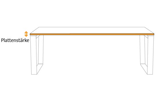 Plattenstärke Esstisch Vare